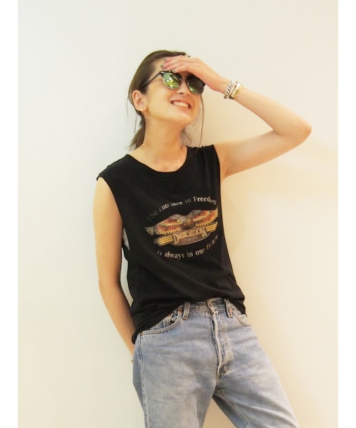 Ungrid（アングリッド）の「DEDICATIONタンク（トップス・レディース・ホワイト/ブラック・F）」の3枚目の写真