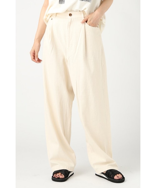 JOURNAL STANDARD(ジャーナルスタンダード)の「8.5OZデニムタックワイドパンツ(パンツ・レディース・ナチュラル/ブルー A・36/38/40)」の11枚目の写真