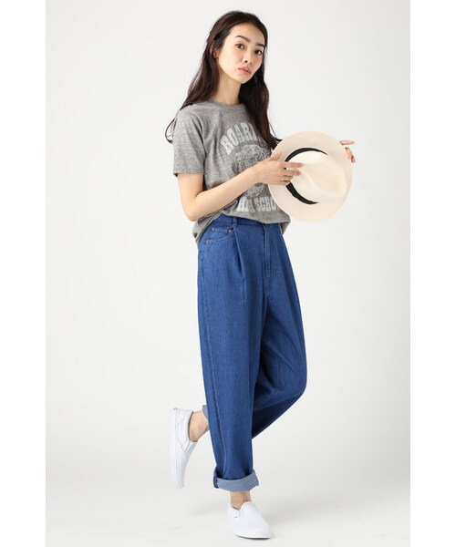 JOURNAL STANDARD(ジャーナルスタンダード)の「8.5OZデニムタックワイドパンツ(パンツ・レディース・ナチュラル/ブルー A・36/38/40)」の10枚目の写真