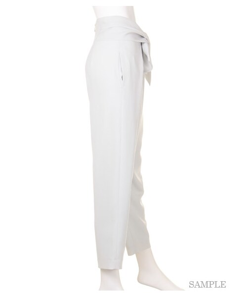 FRAY I.D（フレイアイディー）の「リボンパンツ（ストレートパンツ・レディース・BLK/MNT/BEG・0/1）」の6枚目の写真