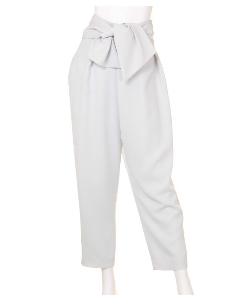 FRAY I.D（フレイアイディー）の「リボンパンツ（ストレートパンツ・レディース・BLK/MNT/BEG・0/1）」の4枚目の写真