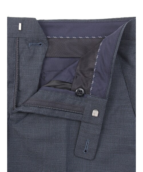 THE SUIT COMPANY(ザ・スーツカンパニー)の「【ウォッシャブル】リネン混ウールストレッチ ハウンドトゥース柄テーパードパンツ(ビジネスカジュアルパンツ・メンズ・グレー系(色柄コード:ER)/ネイビー系(色柄コード:MR)・3L/4L/5L/6L/L/LL/M/S/SS)」の13枚目の写真