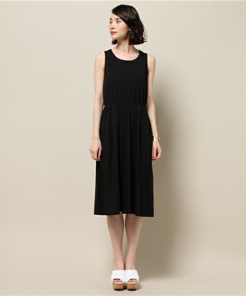 FREDY&GLOSTER（フレディアンドグロスター）の「ウエストマークワンピース（ワンピース・レディース・ブラック/ライトグレー/ネイビー・36/38）」の4枚目の写真