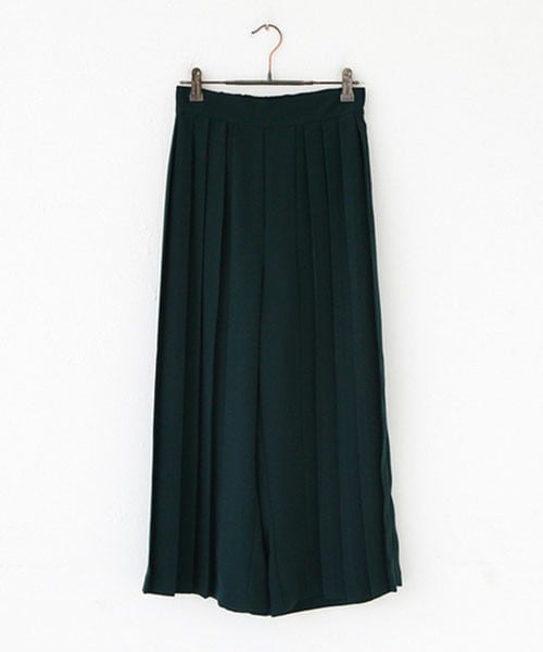 DHOLIC（ディーホリック）の「サイドプリーツワイドクロップドパンツ（その他パンツ・レディース・ベージュ/パープル/ディープグリーン/ブラック・FREE）」の3枚目の写真