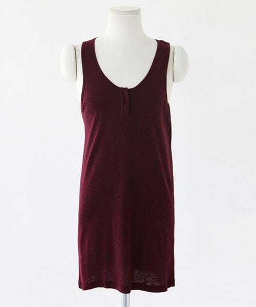 DHOLIC（ディーホリック）の「5colorsロングルーズタンクトップ（タンクトップ・レディース・ホワイト/カーキ/ブルー/ワイン/ブラック・FREE）」の5枚目の写真