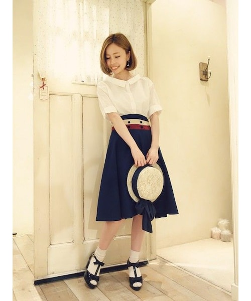 an another angelus（アンアナザーアンジェラス）の「オフショル衿半袖シャツ（シャツ/ブラウス・レディース・その他）」の4枚目の写真