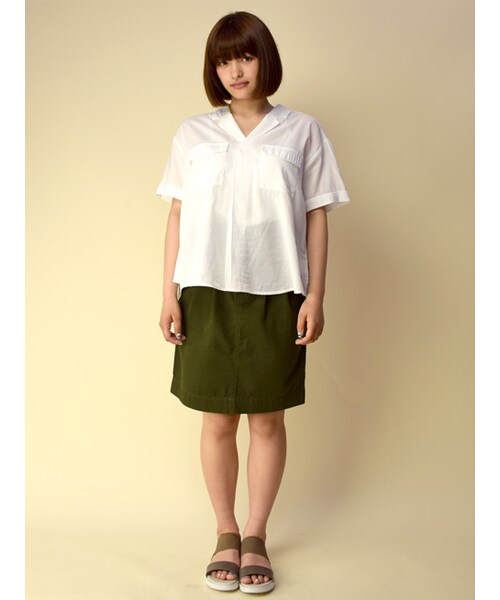 w closet（ダブルクローゼット）の「ツイルタックスカート（スカート・レディース・ベージュ/オレンジ/カーキ・FREE）」の11枚目の写真