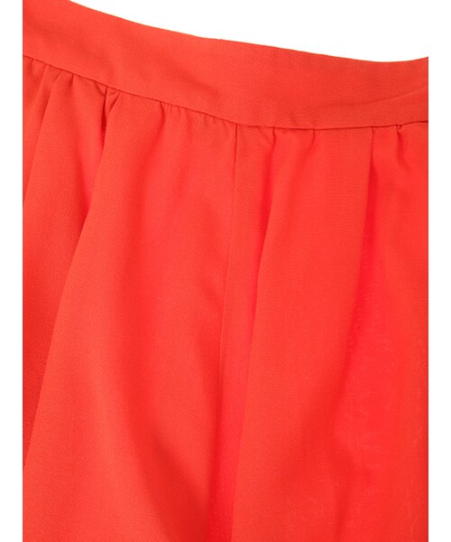 w closet(ダブルクローゼット)の「ウエストギャザーガウチョパンツ(パンツ・レディース・グリーン/ブラック/オレンジ・FREE)」の7枚目の写真