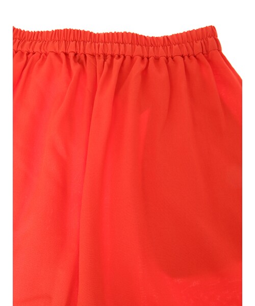 w closet(ダブルクローゼット)の「ウエストギャザーガウチョパンツ(パンツ・レディース・グリーン/ブラック/オレンジ・FREE)」の9枚目の写真