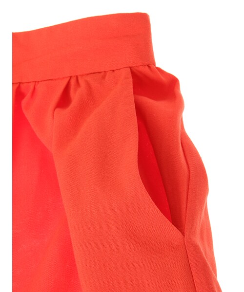 w closet(ダブルクローゼット)の「ウエストギャザーガウチョパンツ(パンツ・レディース・グリーン/ブラック/オレンジ・FREE)」の8枚目の写真