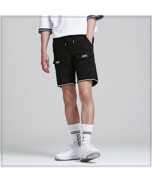 ROMANTIC CROWN（ロマンティッククラウン）の「GOOD LIFE CARGO SHORTS_BLACK（その他・メンズ・기타）」の3枚目の写真
