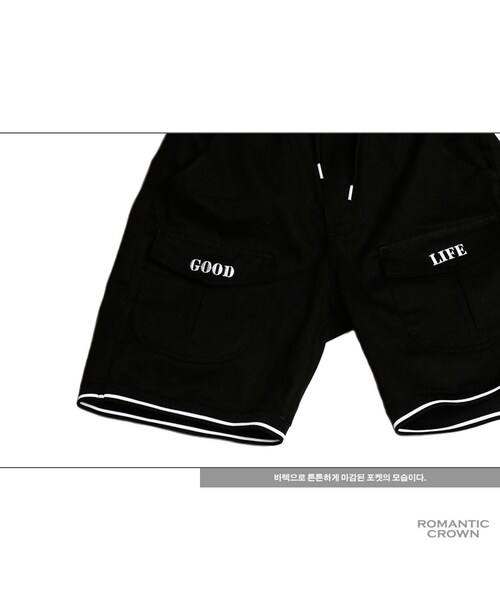 ROMANTIC CROWN（ロマンティッククラウン）の「GOOD LIFE CARGO SHORTS_BLACK（その他・メンズ・기타）」の9枚目の写真