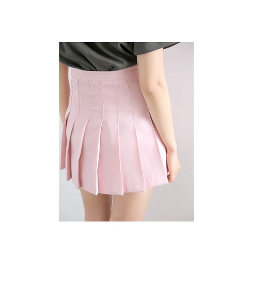 STYLENANDA（スタイルナンダ）の「ピンクプリーツミニスカート