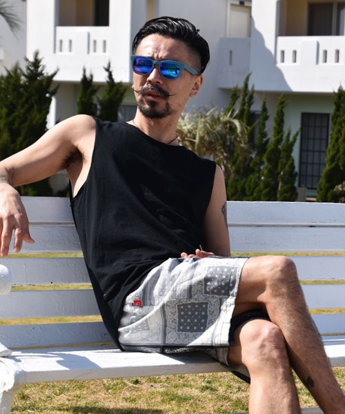 VIRGOwearworks（ヴァルゴウェアワークス）の「Intersection BB shorts ペイズリー柄 ショートパンツ（パンツ・メンズ・BLUE/RED/BLACK・2/3/4）」の7枚目の写真