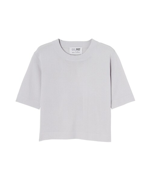 jouetie（ジュエティ）の「半袖ちびニットⅡ（トップス・レディース・オフホワイト/グレー/ダークグレー/ブラック/ピンク/カーキ/ミックス・M）」の4枚目の写真