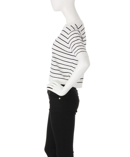 jouetie（ジュエティ）の「半袖ちびニットⅡ（トップス・レディース・オフホワイト/グレー/ダークグレー/ブラック/ピンク/カーキ/ミックス・M）」の9枚目の写真