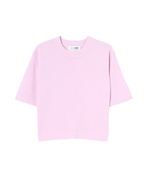 jouetie（ジュエティ）の「半袖ちびニットⅡ（トップス・レディース・オフホワイト/グレー/ダークグレー/ブラック/ピンク/カーキ/ミックス・M）」の6枚目の写真