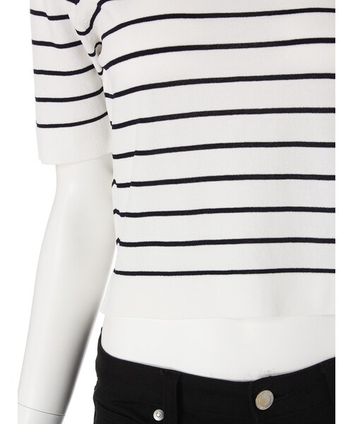 jouetie（ジュエティ）の「半袖ちびニットⅡ（トップス・レディース・オフホワイト/グレー/ダークグレー/ブラック/ピンク/カーキ/ミックス・M）」の13枚目の写真