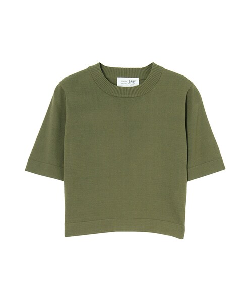 jouetie（ジュエティ）の「半袖ちびニットⅡ（トップス・レディース・オフホワイト/グレー/ダークグレー/ブラック/ピンク/カーキ/ミックス・M）」の5枚目の写真