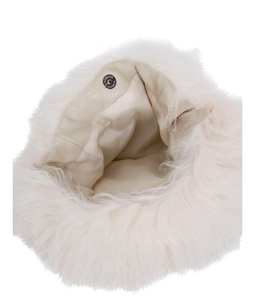 MERCURYDUO（マーキュリーデュオ）の「【GDS】 チベットラムミニマムショルダーBAG（バッグ・レディース・アイボリー/ベビーピンク）」の9枚目の写真