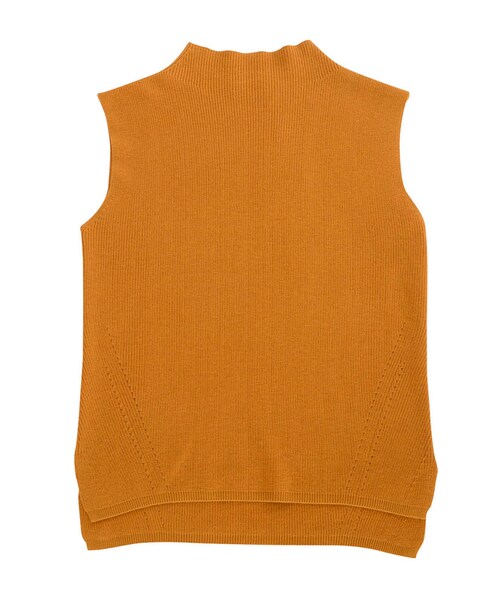 MERCURYDUO（マーキュリーデュオ）の「【DUO】 ボトルネックSIMPLEノースリーブニット（トップス・レディース・オフホワイト/ライトグレー/マスタード/ネイビー）」の3枚目の写真