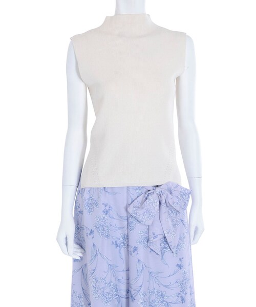 MERCURYDUO（マーキュリーデュオ）の「【DUO】 ボトルネックSIMPLEノースリーブニット（トップス・レディース・オフホワイト/ライトグレー/マスタード/ネイビー）」の20枚目の写真