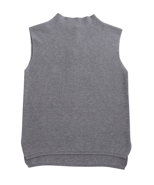 MERCURYDUO（マーキュリーデュオ）の「【DUO】 ボトルネックSIMPLEノースリーブニット（トップス・レディース・オフホワイト/ライトグレー/マスタード/ネイビー）」の2枚目の写真