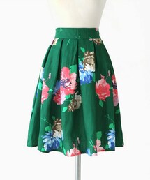 DHOLIC | フローラルリネンフレアスカート(スカート)