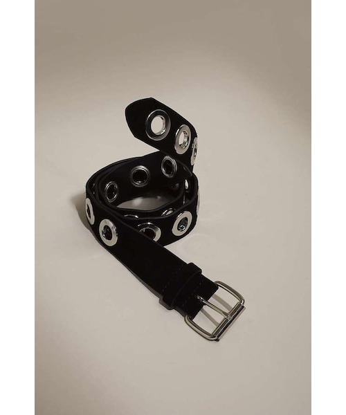 TOPSHOP(トップショップ)の「Premium suede eyelet belt(ベルト・レディース・Black・XS/S/M/L)」の2枚目の写真