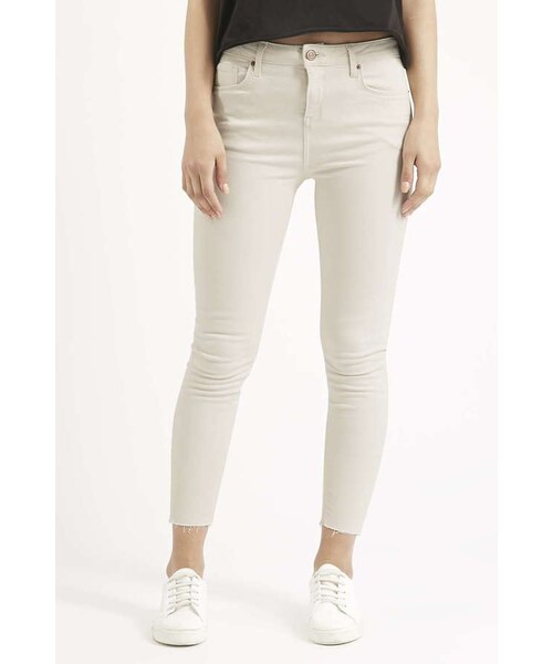 TOPSHOP（トップショップ）の「Petite moto ecru raw hem jamie jeans（デニムパンツ・レディース・White・W2428/W2528/W2628/W2828/W3028/W3228）」の2枚目の写真