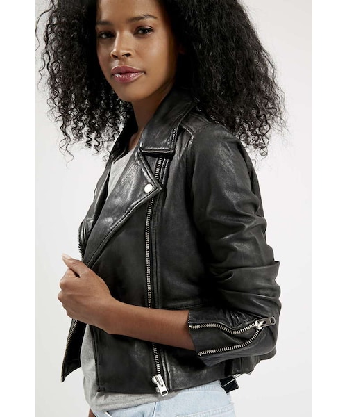 TOPSHOP（トップショップ）の「Leather biker jacket（ライダース 