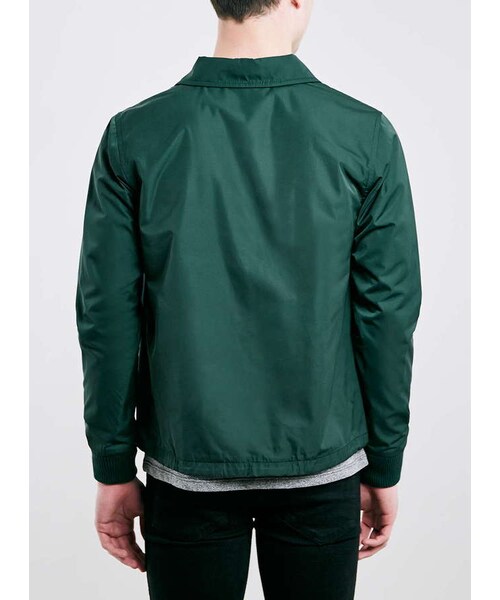 TOPMAN（トップマン）の「Khaki Nylon Coach Jacket（テーラードジャケット・メンズ・Green・S/M/L/XL）」の4枚目の写真