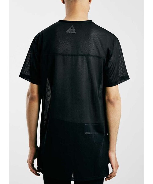 TOPMAN（トップマン）の「Black Mesh Longline T-Shirt（Tシャツ/カットソー・メンズ・Black・XXS/XS/S/M/XL/XXL）」の3枚目の写真