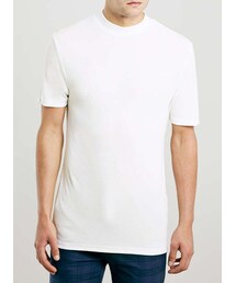 TOPMAN | Ecru Skinny Fit Rib T-Shirt(Tシャツ/カットソー)