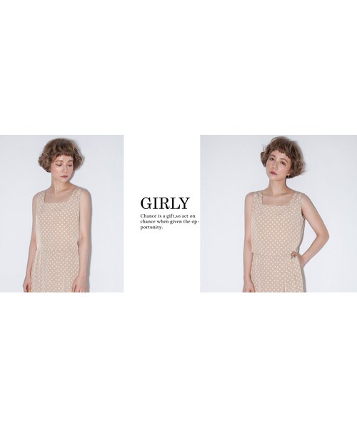 Marjorie（マージョリー）の「點點變奏，微露鎖骨短版上衣（トップス・レディース・白/杏/黑・F）」の5枚目の写真