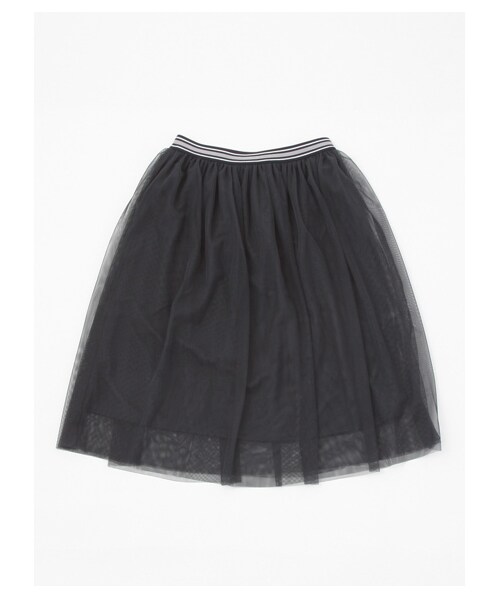 earth music&ecology（アースミュージックアンドエコロジー）の「ウエストラインチュールスカート（スカート・レディース・アイボリー/ライトグレー/カーキ/ネイビー/ストライプ/カモフラージュ・F）」の5枚目の写真