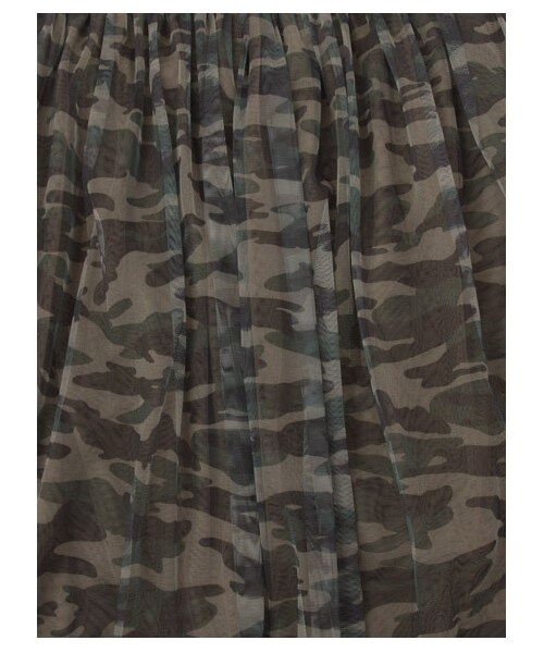earth music&ecology（アースミュージックアンドエコロジー）の「ウエストラインチュールスカート（スカート・レディース・アイボリー/ライトグレー/カーキ/ネイビー/ストライプ/カモフラージュ・F）」の10枚目の写真