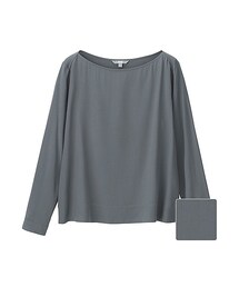 UNIQLO | WOMEN レーヨンエアリーTブラウス（長袖）(トップス)
