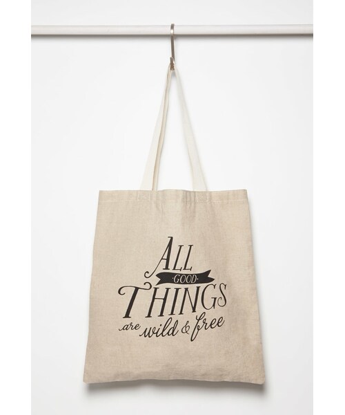 FOREVER 21（フォーエバー トゥエンティーワン）の「FOREVER 21 All Good Things Shopper Tote（バックパック/リュック・レディース・Beige・One size）」の3枚目の写真