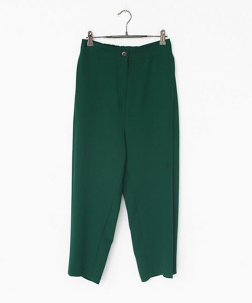 DHOLIC（ディーホリック）の「ウエストゴムワイドクロップドパンツ（その他パンツ・レディース・アイボリー/グリーン/ブラック・FREE）」の3枚目の写真