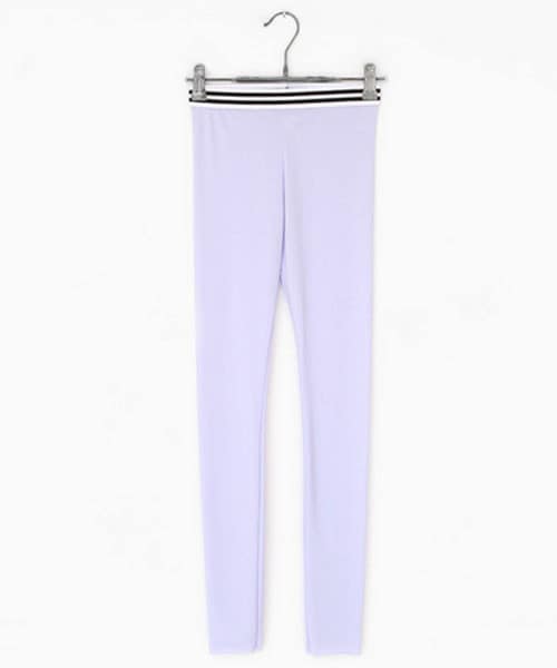 DHOLIC（ディーホリック）の「ウエストボーダーレギンス（レギンス/スパッツ・レディース・ホワイト/ライトパープル/グレー/ネイビー/ブラック・FREE）」の5枚目の写真