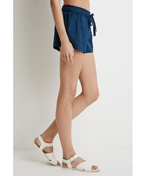 FOREVER 21(フォーエバー トゥエンティーワン)の「FOREVER 21 Linen Drawstring Shorts(その他パンツ・レディース・Black/Beige/Blue/Green・X-Small/Small/Medium/Large)」の6枚目の写真