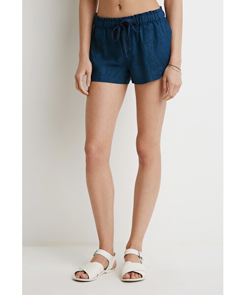 FOREVER 21(フォーエバー トゥエンティーワン)の「FOREVER 21 Linen Drawstring Shorts(その他パンツ・レディース・Black/Beige/Blue/Green・X-Small/Small/Medium/Large)」の21枚目の写真