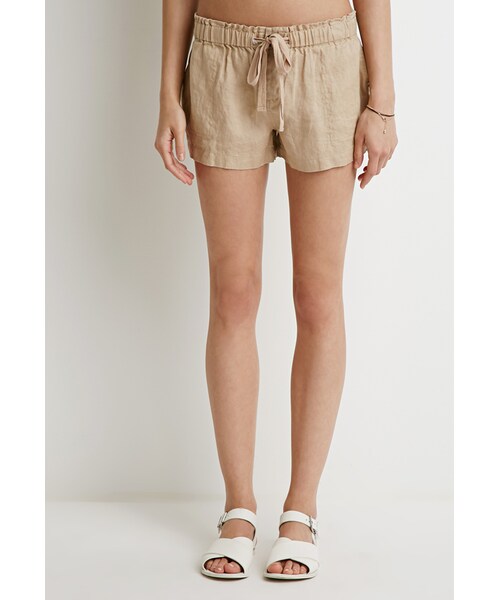 FOREVER 21(フォーエバー トゥエンティーワン)の「FOREVER 21 Linen Drawstring Shorts(その他パンツ・レディース・Black/Beige/Blue/Green・X-Small/Small/Medium/Large)」の12枚目の写真