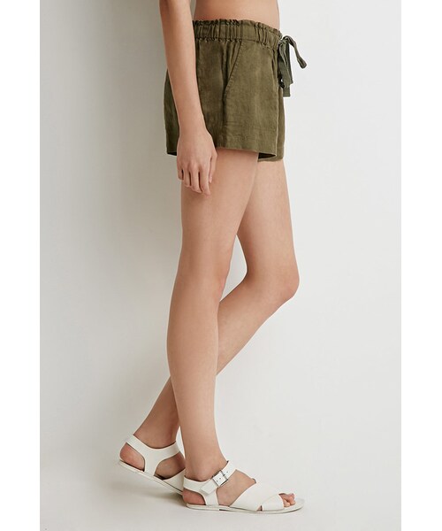 FOREVER 21(フォーエバー トゥエンティーワン)の「FOREVER 21 Linen Drawstring Shorts(その他パンツ・レディース・Black/Beige/Blue/Green・X-Small/Small/Medium/Large)」の14枚目の写真