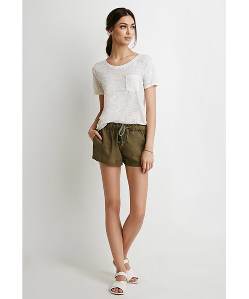 FOREVER 21(フォーエバー トゥエンティーワン)の「FOREVER 21 Linen Drawstring Shorts(その他パンツ・レディース・Black/Beige/Blue/Green・X-Small/Small/Medium/Large)」の22枚目の写真