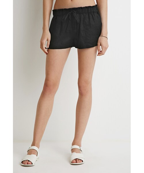 FOREVER 21(フォーエバー トゥエンティーワン)の「FOREVER 21 Linen Drawstring Shorts(その他パンツ・レディース・Black/Beige/Blue/Green・X-Small/Small/Medium/Large)」の5枚目の写真