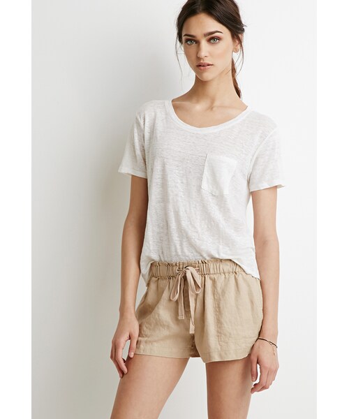FOREVER 21(フォーエバー トゥエンティーワン)の「FOREVER 21 Linen Drawstring Shorts(その他パンツ・レディース・Black/Beige/Blue/Green・X-Small/Small/Medium/Large)」の10枚目の写真
