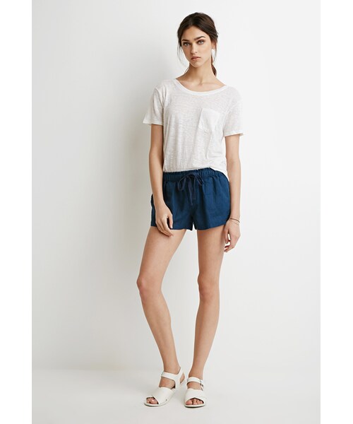 FOREVER 21(フォーエバー トゥエンティーワン)の「FOREVER 21 Linen Drawstring Shorts(その他パンツ・レディース・Black/Beige/Blue/Green・X-Small/Small/Medium/Large)」の9枚目の写真