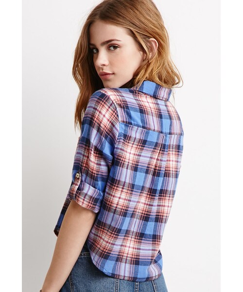 FOREVER 21(フォーエバー トゥエンティーワン)の「FOREVER 21 Plaid Flannel Shirt(シャツ/ブラウス・レディース・Pink/Blue/Red・Small/Medium/Large)」の9枚目の写真